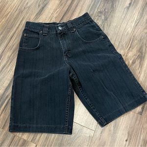 Vintage Lee Pipes Shorts Boys Size 14 dark denim skateboarding 90s Y2K